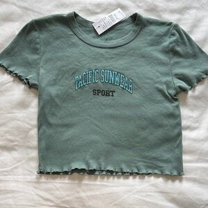 Pacific Sunwear Sport Green Crop Top